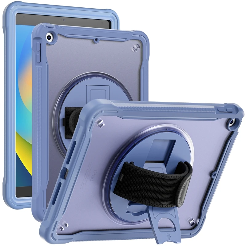 

Чехол для планшета Apple iPad 9/8/7 Gen, 10,2 дюйма, противоударный, со встроенной подставкой, портативный, с ручкой и плечевым ремнем, 2021