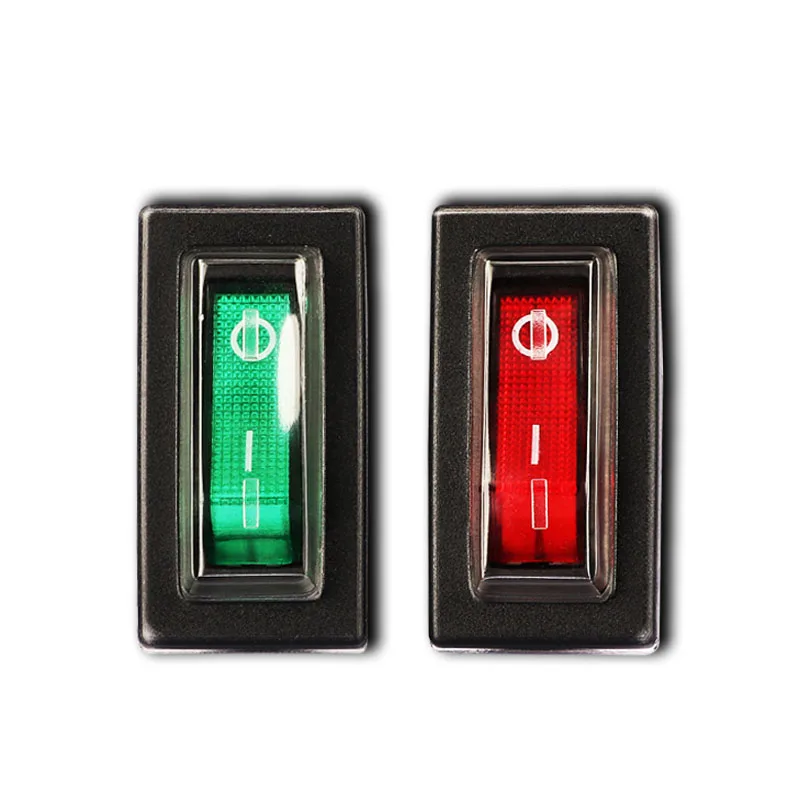 KCD3 로커 스위치 LED ON OFF 16A 250V 220V 3 핀 20A 전기 2 위치 로켓 220 전자 용 소형 라이트 커버 캡