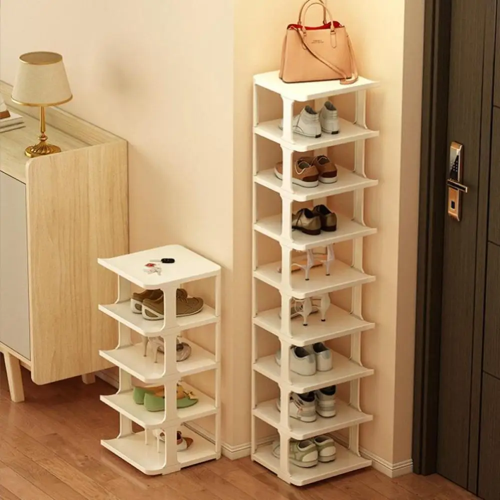 4-8 Layer Wall Corner Shoes Cabinet Doorway Multi-layer Shoe Storage Rack Space Bedroom Saving Foldable DIY Shoe Storage Rack