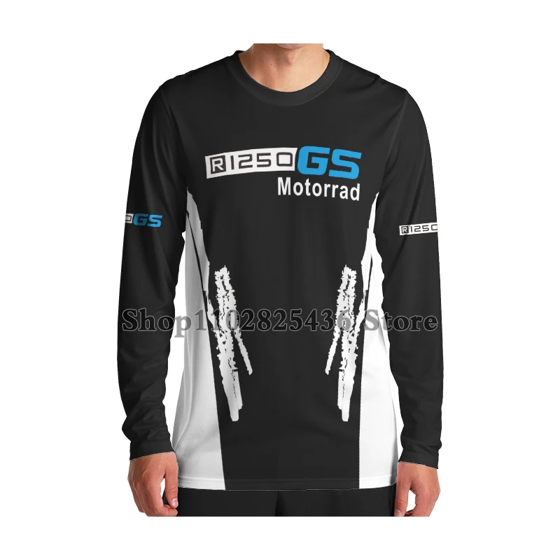 For Bmw R1250 Gs Jersey Summer Motorcycle Racing Team T-Shirt A Maniche Lunghe Motorrad Adventure Motocross Uomo Quick-Dry Anti-Uv
