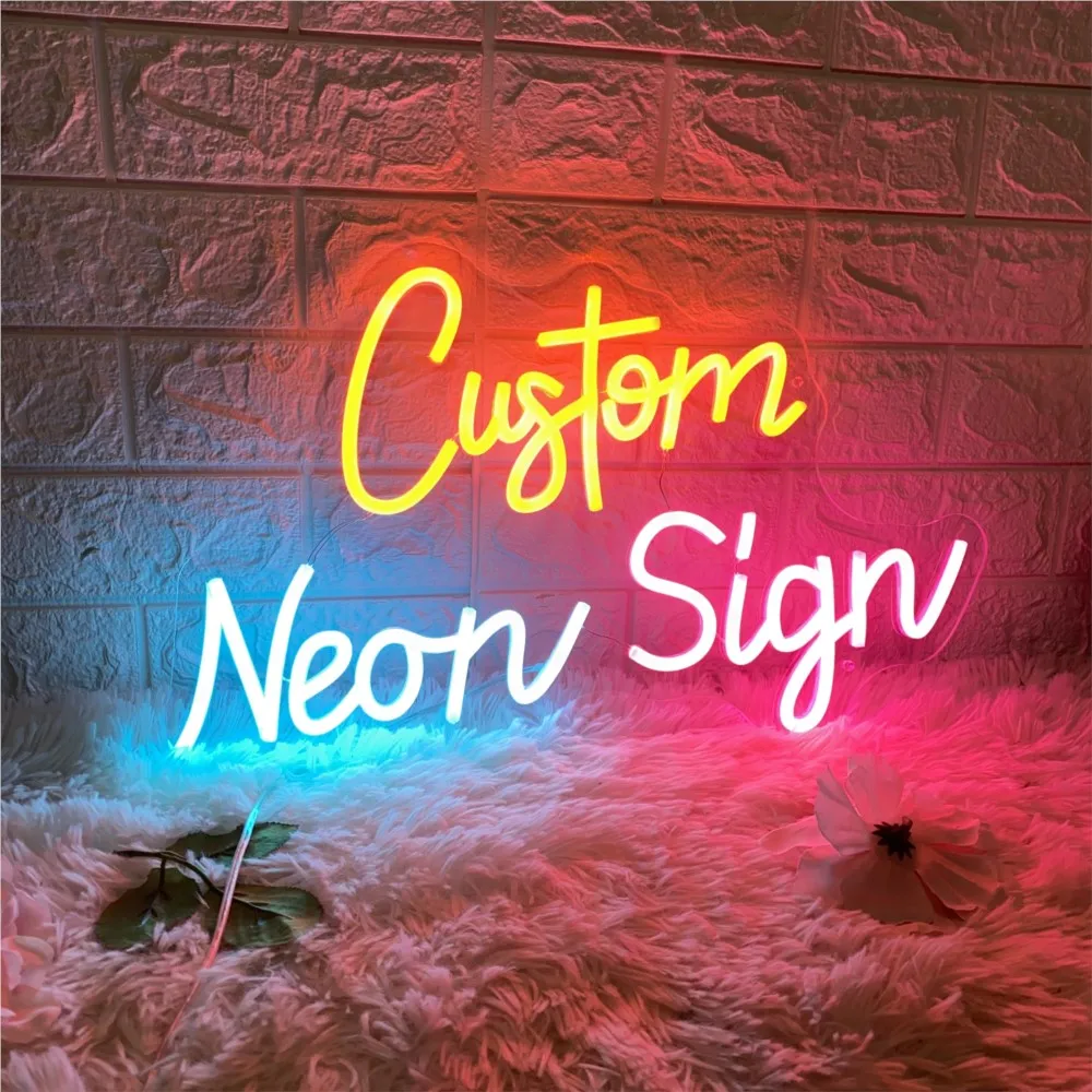 Neon Personnalisable, Enseignes Lumineuses Néon LED Personnalisé, Professionnel Personnalisé LED Prenom Neon Signe pour Anniversaire Mariage Fête Cadeau Chambre Salle de Jeu Bar Lumière Mural