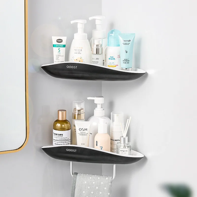 YOREDE Punch-Free Toilet Shelf Bathroom Storage Rack With Towel