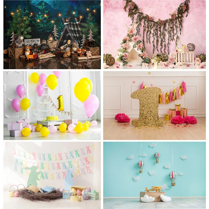 

Children Newborn Birthday Photography Backdrops 1st Baby Shower Cake Smash Photo Background For Studio Photocalls 21529RTF-04