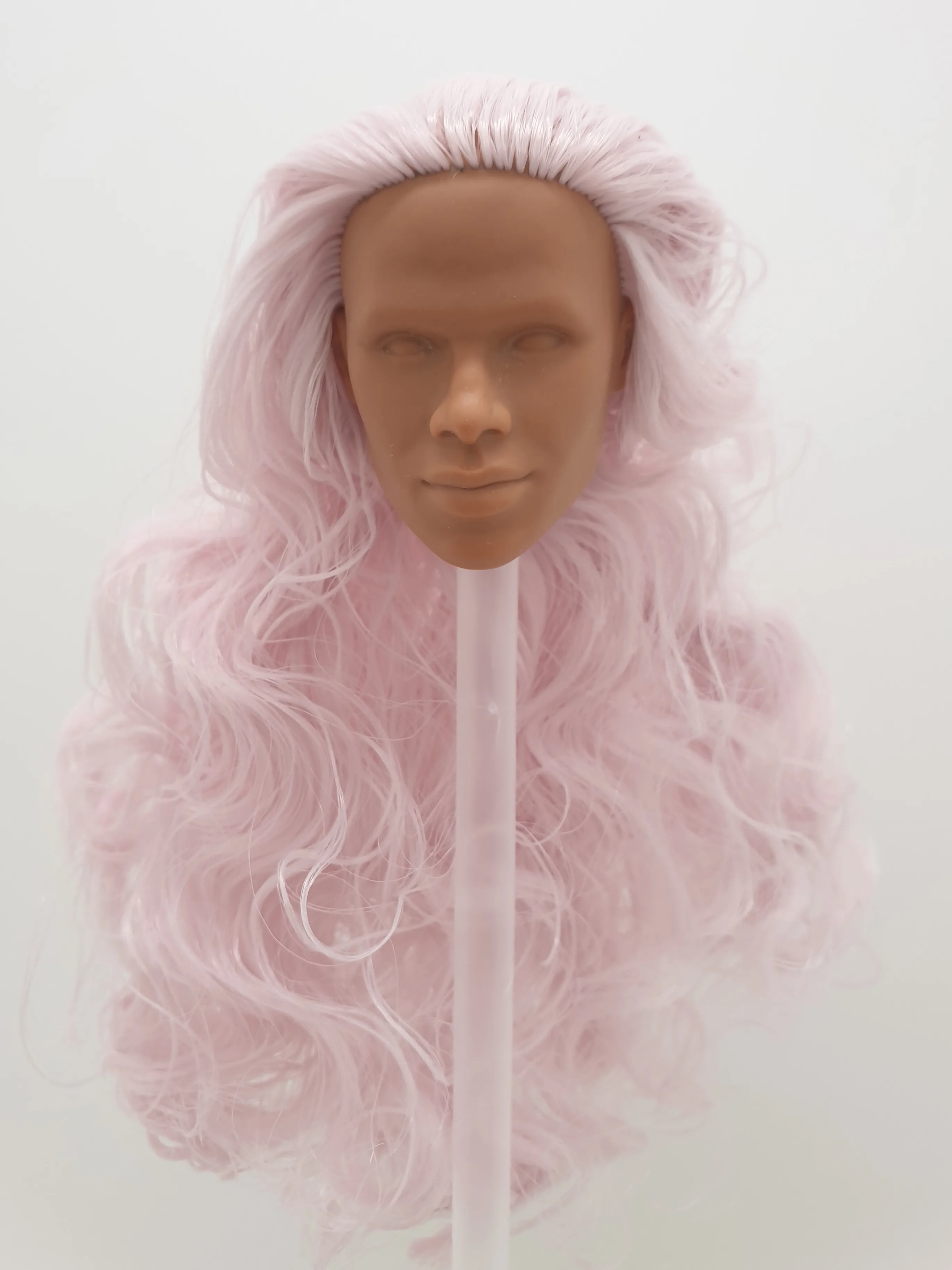 Fashion Royalty Light Honey Skin Pink Curly Color Hair Rhomoted Tobias Alsford Integrity Homme 1/6 Scale Testa Di Bambola Maschile