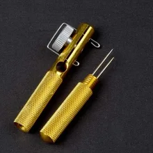 

1pcs Artificial Metal Knotted Fishing Line Hook and Loop Device and Hook Decoupling Remover Soft Bait Jig Fishing Accessories