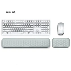 Ergonomic Memory Foam Keyboard & Mouse Wrist Rest Pad (Large set Gray)