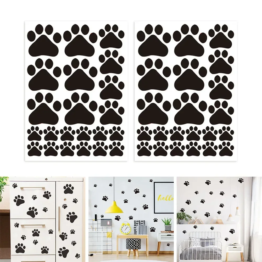 Wall Stickers 44pcs Dog Cat Footprints Pawprints Pet Paws Vinyl Art Decoration Home Improvement Supplies Ornament Accessories self adhesive stickers,vinyl stickers,self adhesive wall stickers,vinyl wall stickers