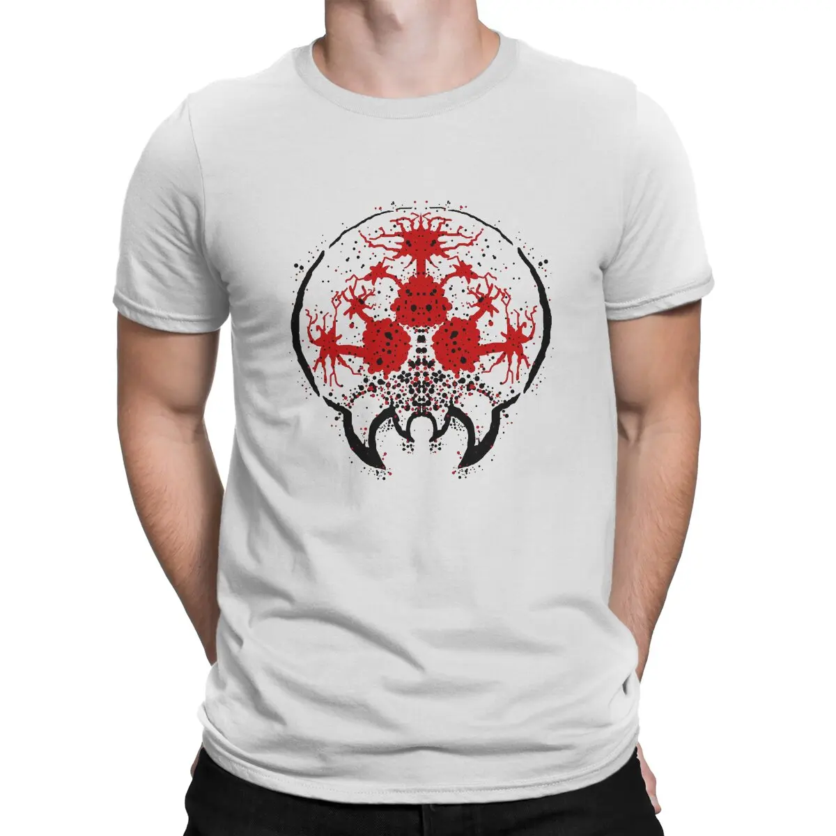 Metroid Game Rorschach Test T Shirt Vintage Grunge Maglietta Da Uomo O-Collo Manica Corta