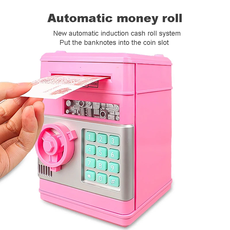 Electroic Piggy Bank Mini Password Safe Box Coins Cash Saving Children Money Boxes ATM Machine Boy Girl Birthday Christmas Gift 3