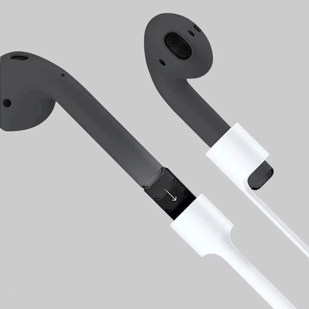 Correa de silicona para auriculares Apple AirPods 1/2/Pro, cuerda antipérdida, compatible con Bluetooth