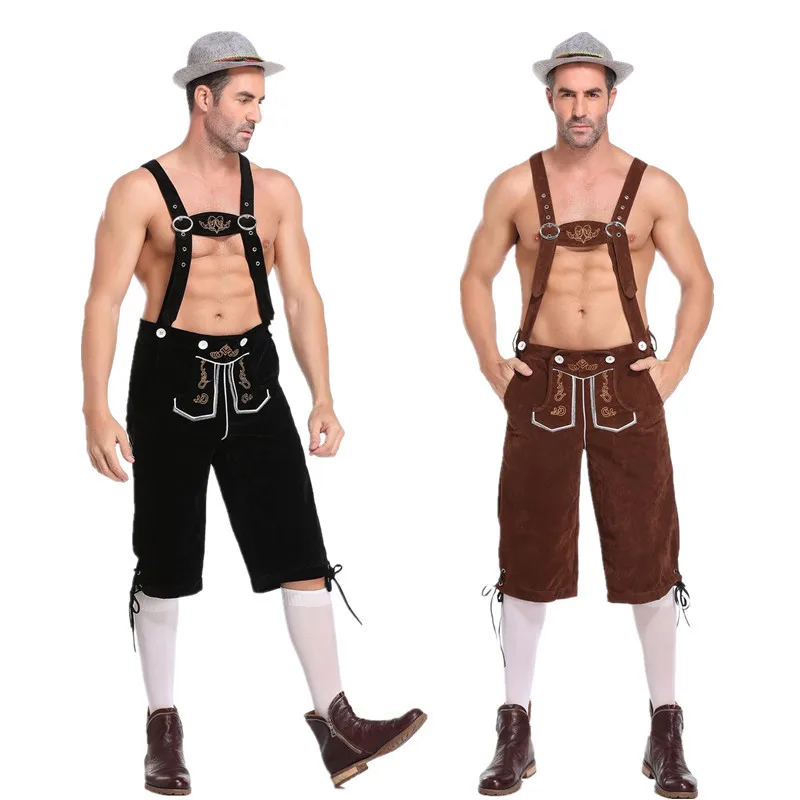 Oktoberfest Overalls Clothing Germany Munich Oktoberfest Male and Female Couples Suspenders Stage Performance Clothing men festival costume set