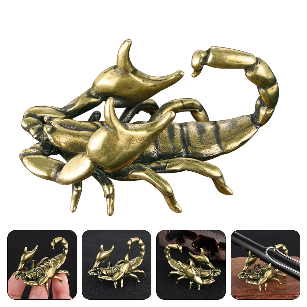 

Delicate Scorpion Pen Rest Ornament Brass Scorpion Craft Ornament Home Office Decor