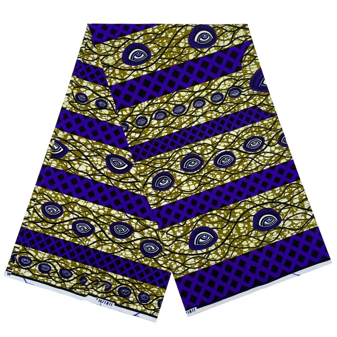 New Design 100% Cotton Top Quality Holland Wax African Fabric For Wedding Dress Making Craft Loincloth T8