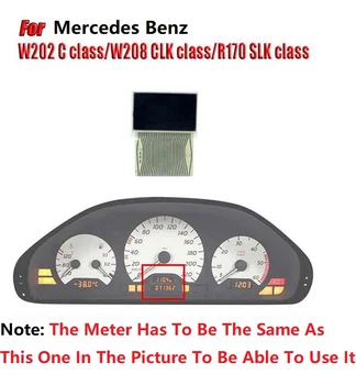 Pantalla LCD media para instrumentos de coche, reparación de píxeles para Mercedes Benz W202 W210 W208 R170 1998-2002, pantalla de velocímetro de grupo 1