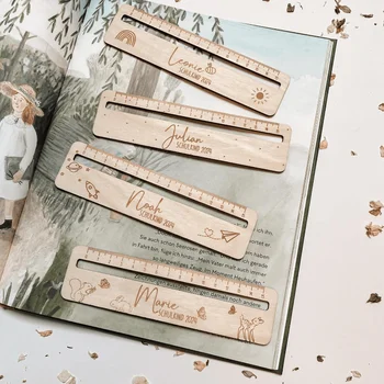 Reading Strips Wooden Children Ruler Small Paragraph Size Tracking Rulers Measuring Ruler Text Guide Learning Tool