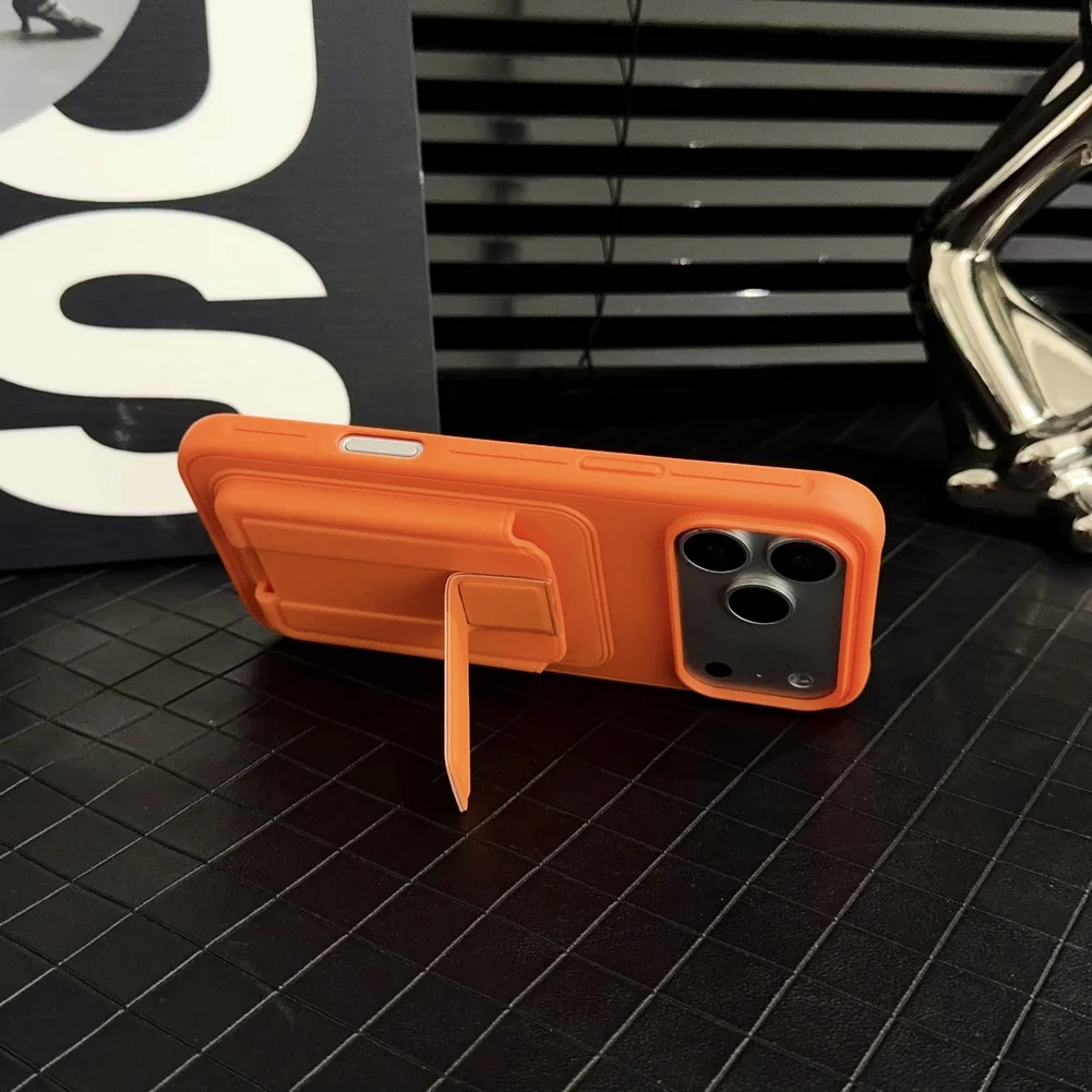 Dual Credit Card Slot Rotating Holder Phone Case with Camera Protection