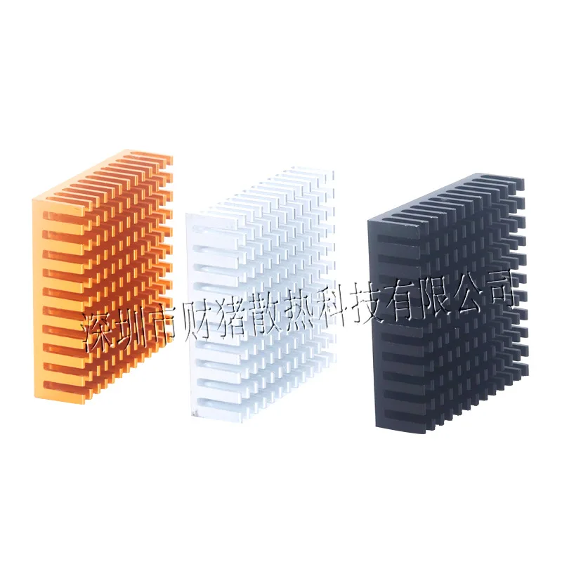 2pcs 40 * 40 * 11mm aluminum heat dissipation chip 4010 fan special radiator power amplifier radiator