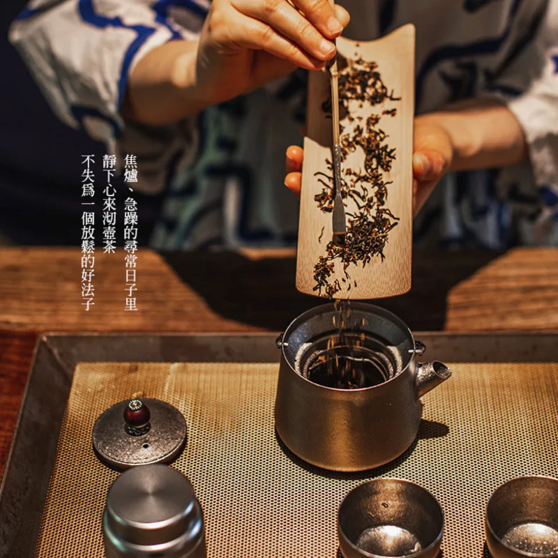 Naturehike Titanium Tea Set Pure Titanium Teacup Outdoor Tea Maker Teapot Water Cup Drinking Tool Utensils