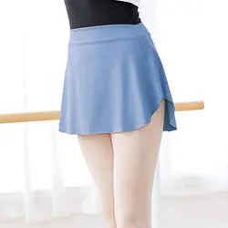 Elegant Black Ballet Tutu Skirt for Women - Side Split Dancewear (Light Blue)