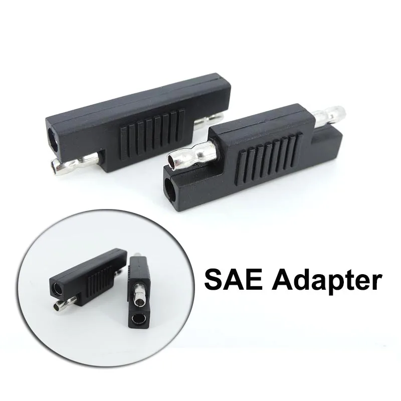 

12/24V Solar Panel SAE male head Polarity Reverse Adapter Connector Battery Power Charger For Quick Disconnect Cable V27