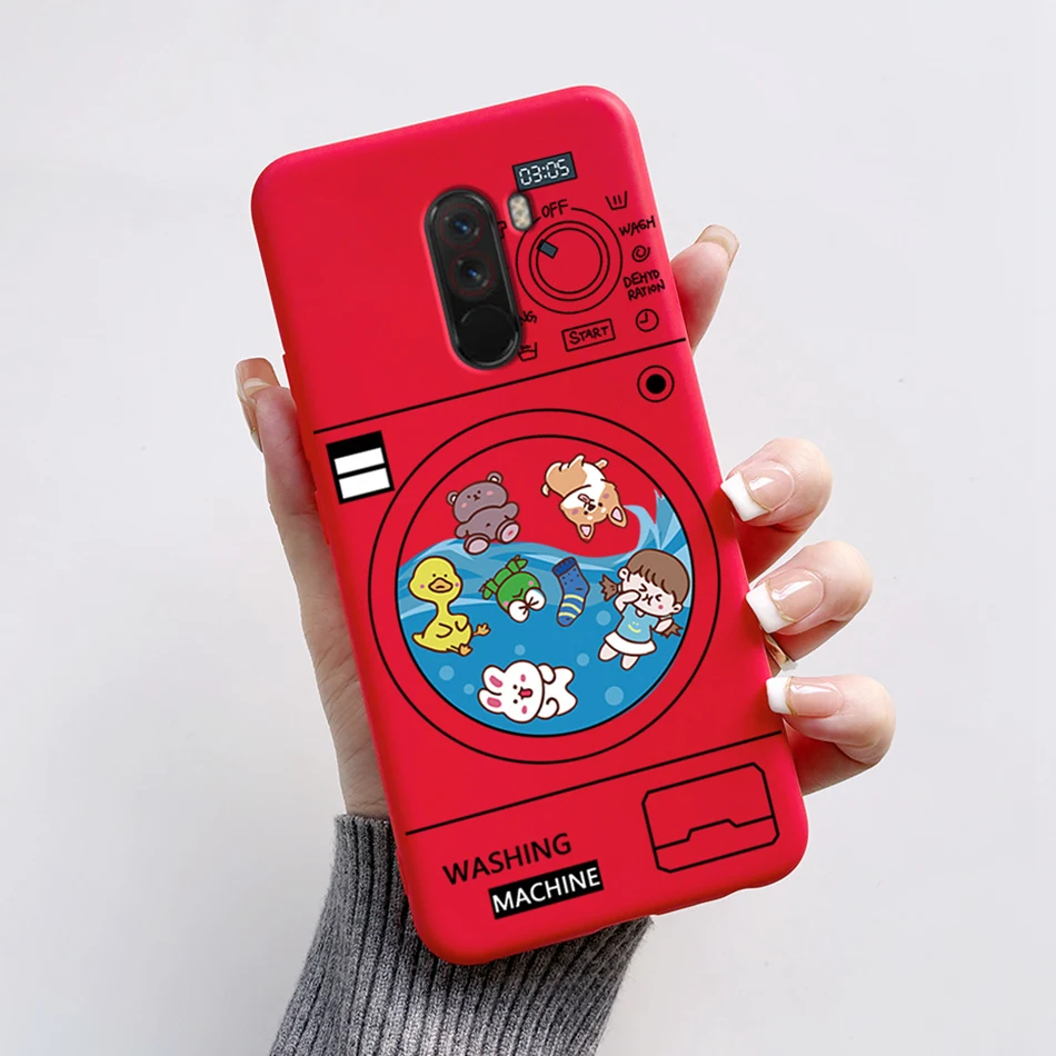 Cute Bear and Frog Cartoon Shockproof Phone Case - Soft Silicone TPU Back Cover for Xiaomi Poco Pocophone F1