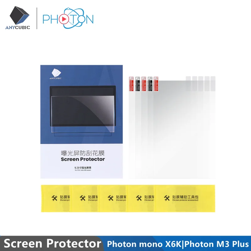 Rese Deve Lot De 5 Films De Protection D'écran Pour Imprimante 3D Anycubic Photon Mono 4K Mono 2K 6,23" LCD Imprimante 3D