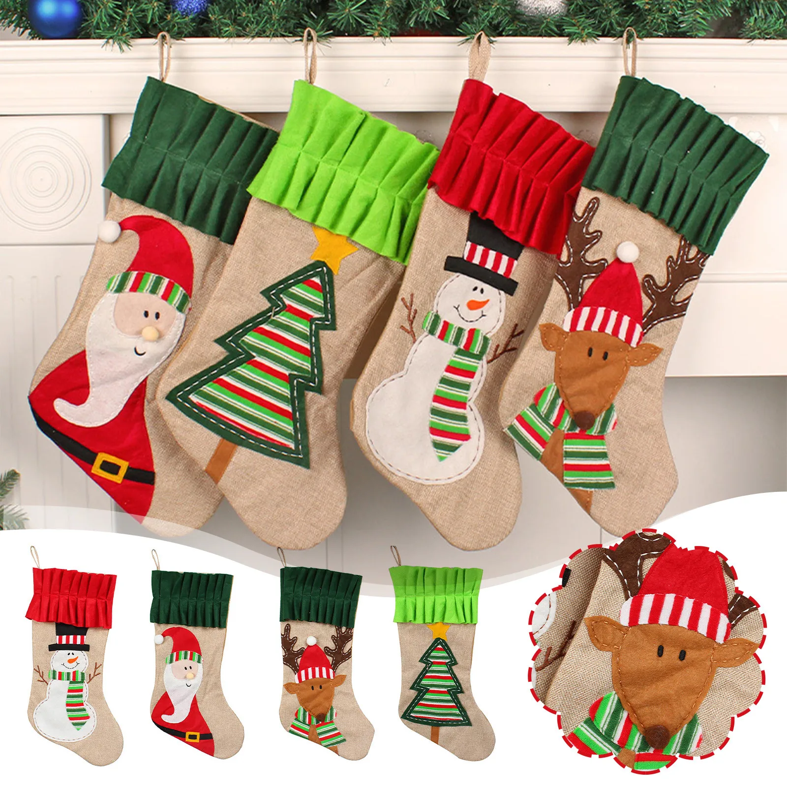 

Рождественское украшение, носки Санта Клауса, конфеты, носки, подарок, рождественские носки 2020, Рождественское украшение, Рождественская елка, украшение, Рождество