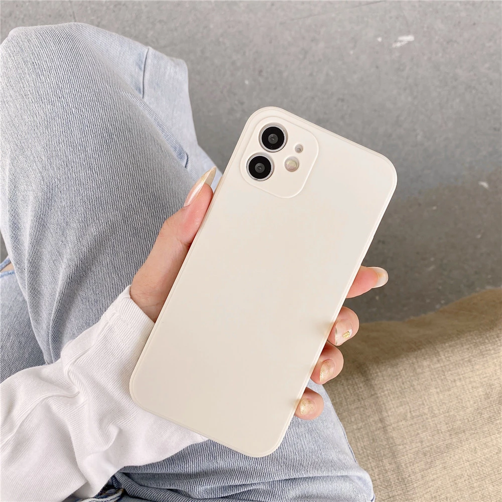 Durable Soft Silicone Square Phone Cover