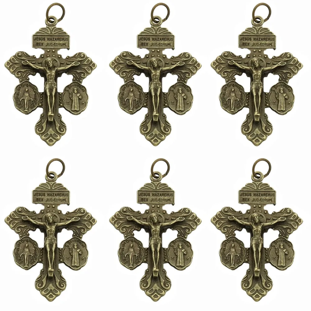 Brilucky 12 Pcs Pardon Crucifix For Rosary Making Supplies