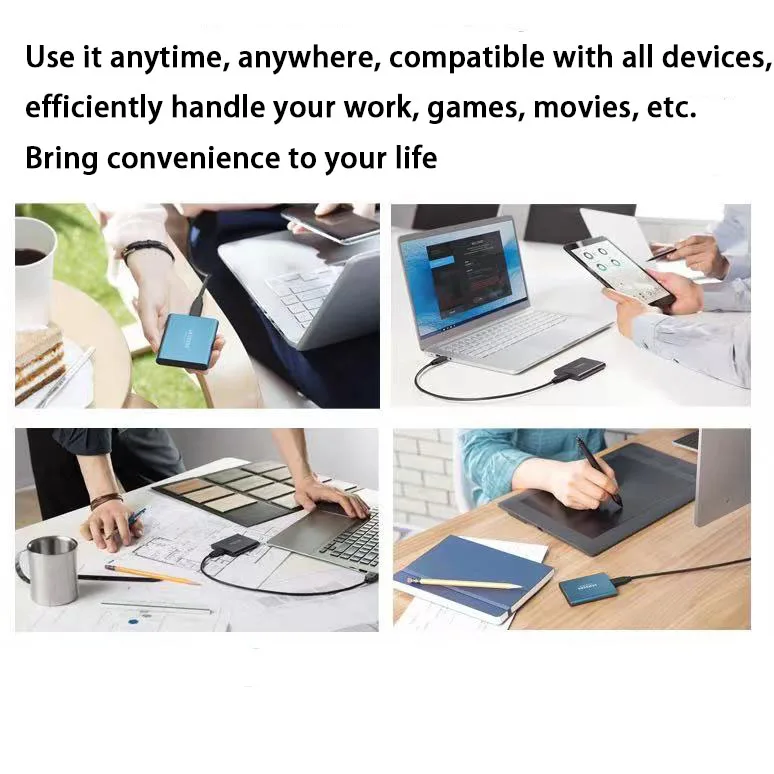 256TB Portable High-speed Mobile Solid State Drive 128TB 16TB 64TB SSD Mobile Hard Drives External Storage Decives for Laptop