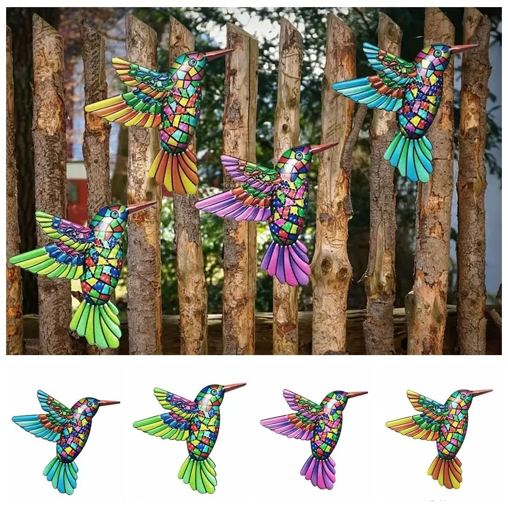 

Handicraft Bird Metal Wall Art Colored Realistic Bird Sculpture Iron Wall Hanging Metal Bird Wall Decor Home Decoration