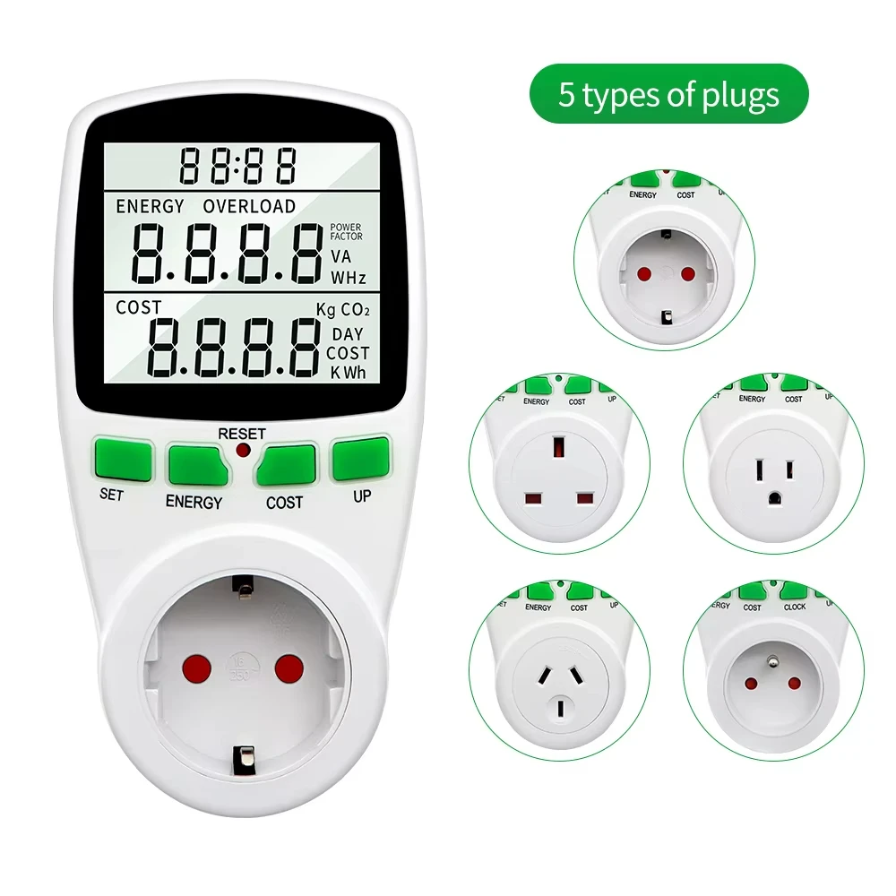 Universal LCD Power Meter Socket Electric Tester & Energy Analyzer