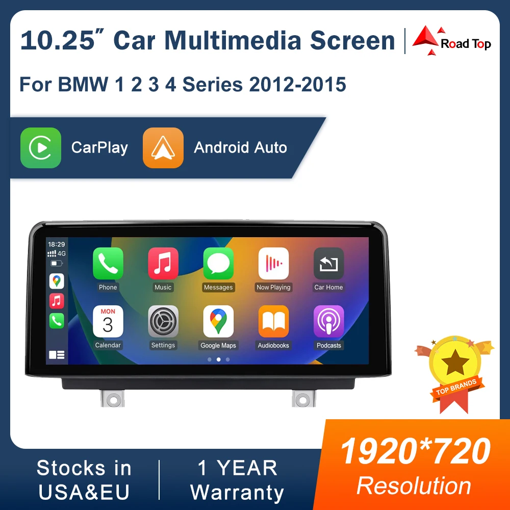 Autoradio Android 13 Pour BMW Série 1/2/3/4 (2011-2017) - 10.25" - CarPlay, Android Auto, 4G