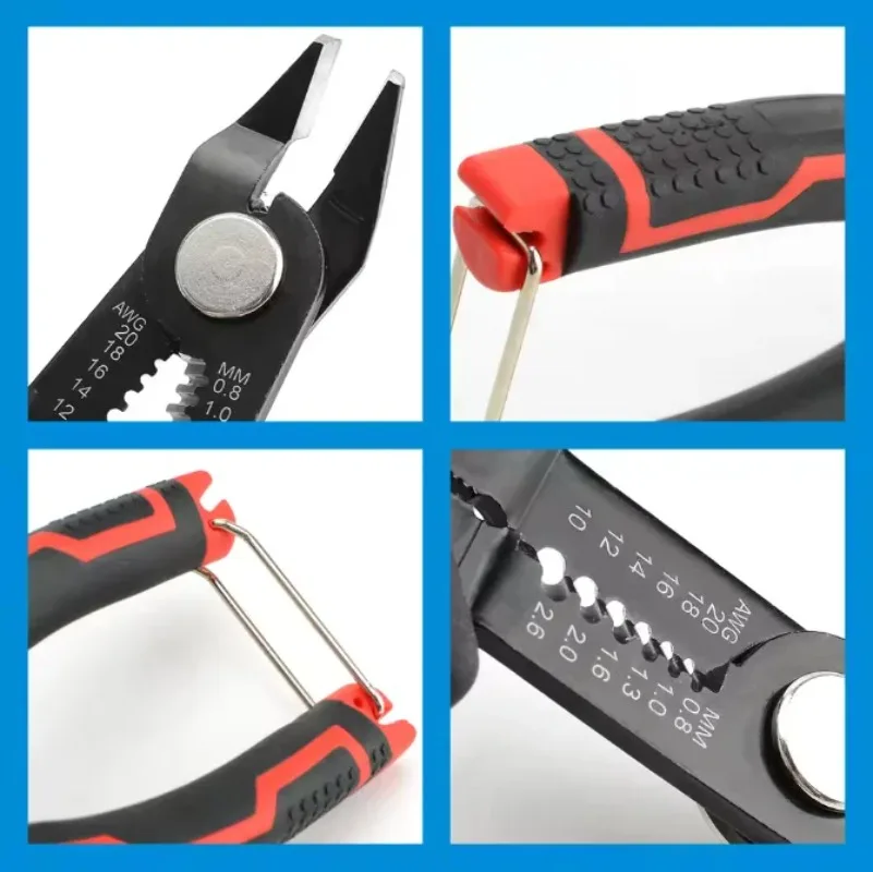 Precision Wire Stripper and Cutter Tool with Safety Lock & Ergonomic Design
