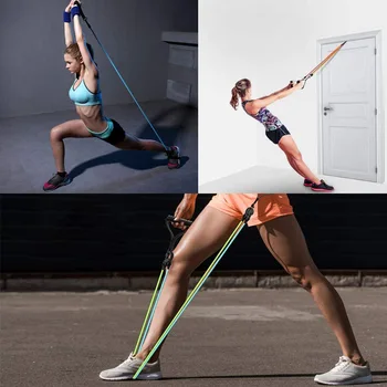5 Levels Resistance Bands with Handles Yoga Pull Rope 6