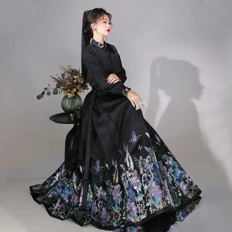 JINFUHAO Horse Face Skirt Ming Dynasty Hanfu Improved
