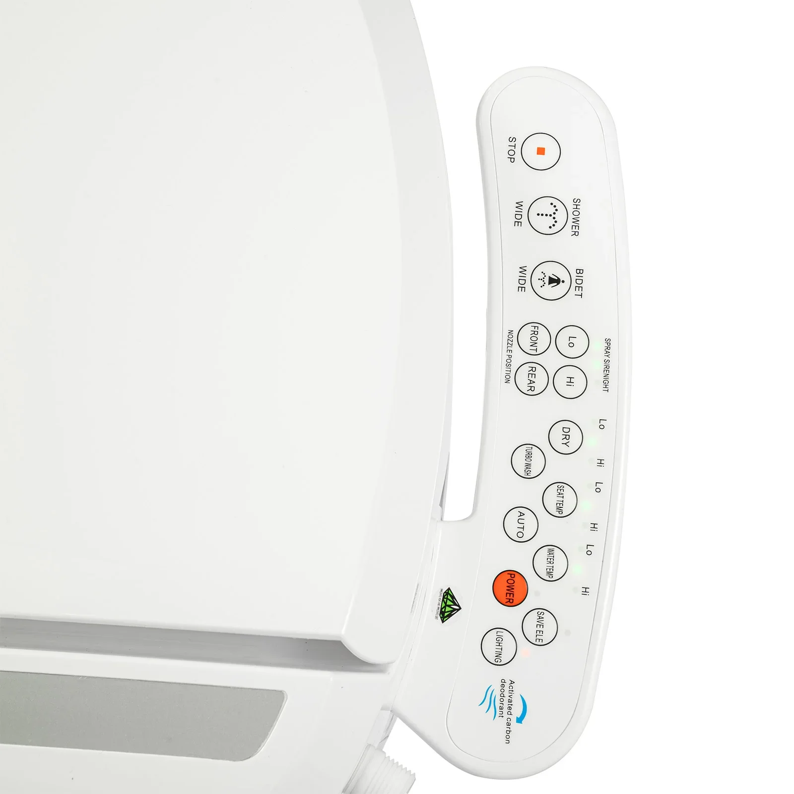 Asiento De Inodoro Con Bidé Eléctrico, Agua Caliente Filtrada E Ilimitada, 8 Modos De Lavado De Spa, Secador De Aire Caliente, Asiento Calefactado, Boquilla De Acero Inoxidable Autolimpiante, Luz