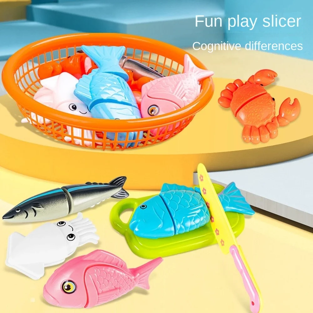 Children's Kitchen Toys Set Cut Small Fish Cut Shrimp Toy Funny Kitchen Pretend Play Simulation Educational Toys