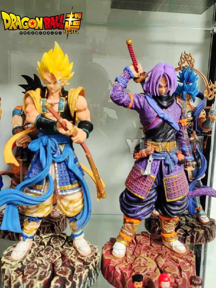 

32cm Dragon Ball Z Gogeta Trunks Figures Samurai Figurine Super Saiyan Statue Figurine Collectible Model Doll Ornaments Gift New
