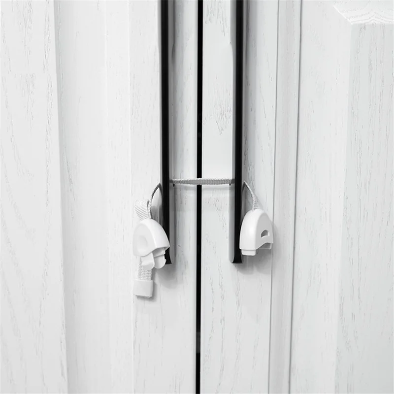 2Pcs/set Child Anti-pinch Safety Cabinet Door Lock Baby Kids Toddlers Infant Security Protection Cabinet Window Door Interlocks