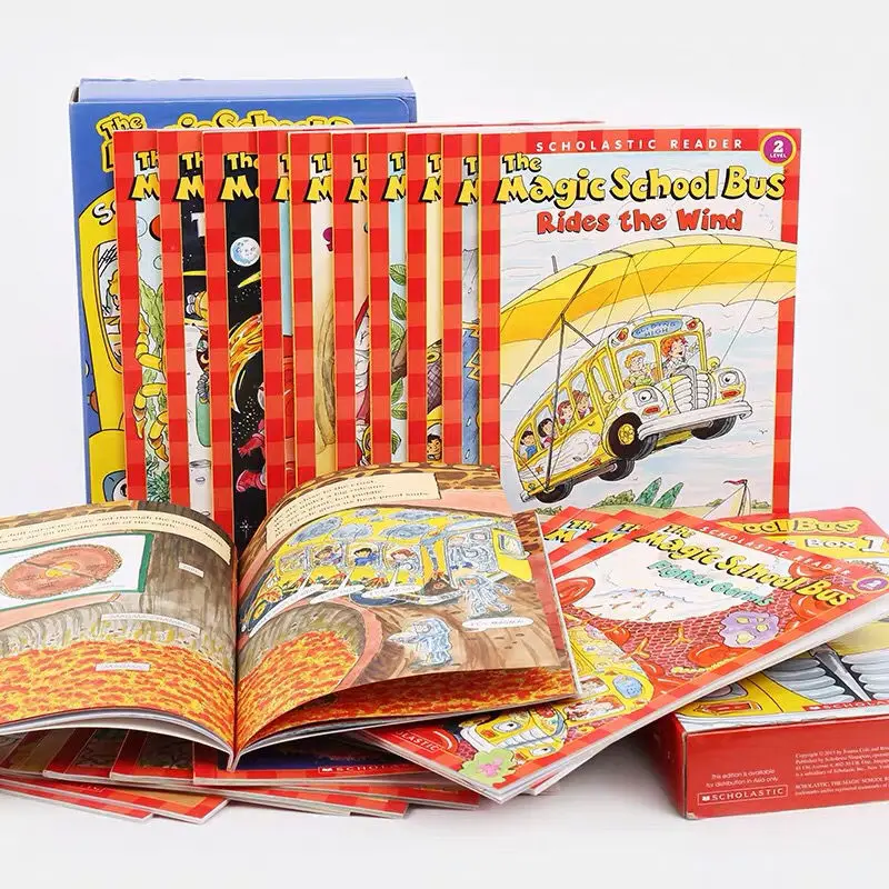 

The Magic School Bus Science Readers Kids Coloring Reading Story Books for Children Book Set Educational Toys New Hot