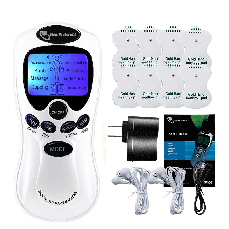 Muscle Stimulator 8 Mode EMS Electric Herald Tens Massager Acupuncture Body Massage Muscle Stimulator Digital Therapy Electrostimulator HealthCare