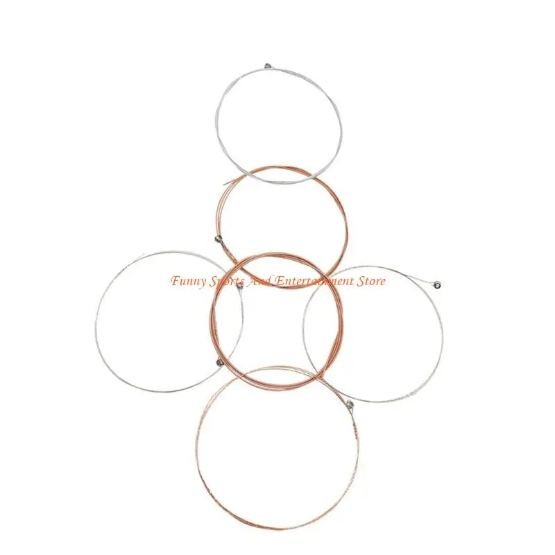 C4DE 6 조각 스틸 코어 포크 기타 6 현 교체 세트 포크 기타 용 스테인레스 스틸 어쿠스틱 기타 현 키트
