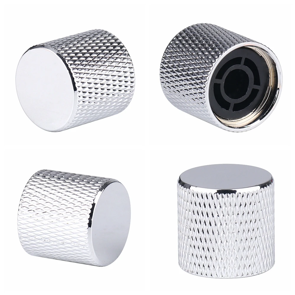 Manopole Controllo Chitarra In Alluminio - Per Potenziometri Da 6mm - Set Di 3 Con Chiavette - Per Chitarra Elettrica E Bass