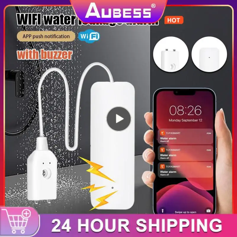 

Смарт-датчик утечки воды Tuya с Wi-Fi и сигнализацией