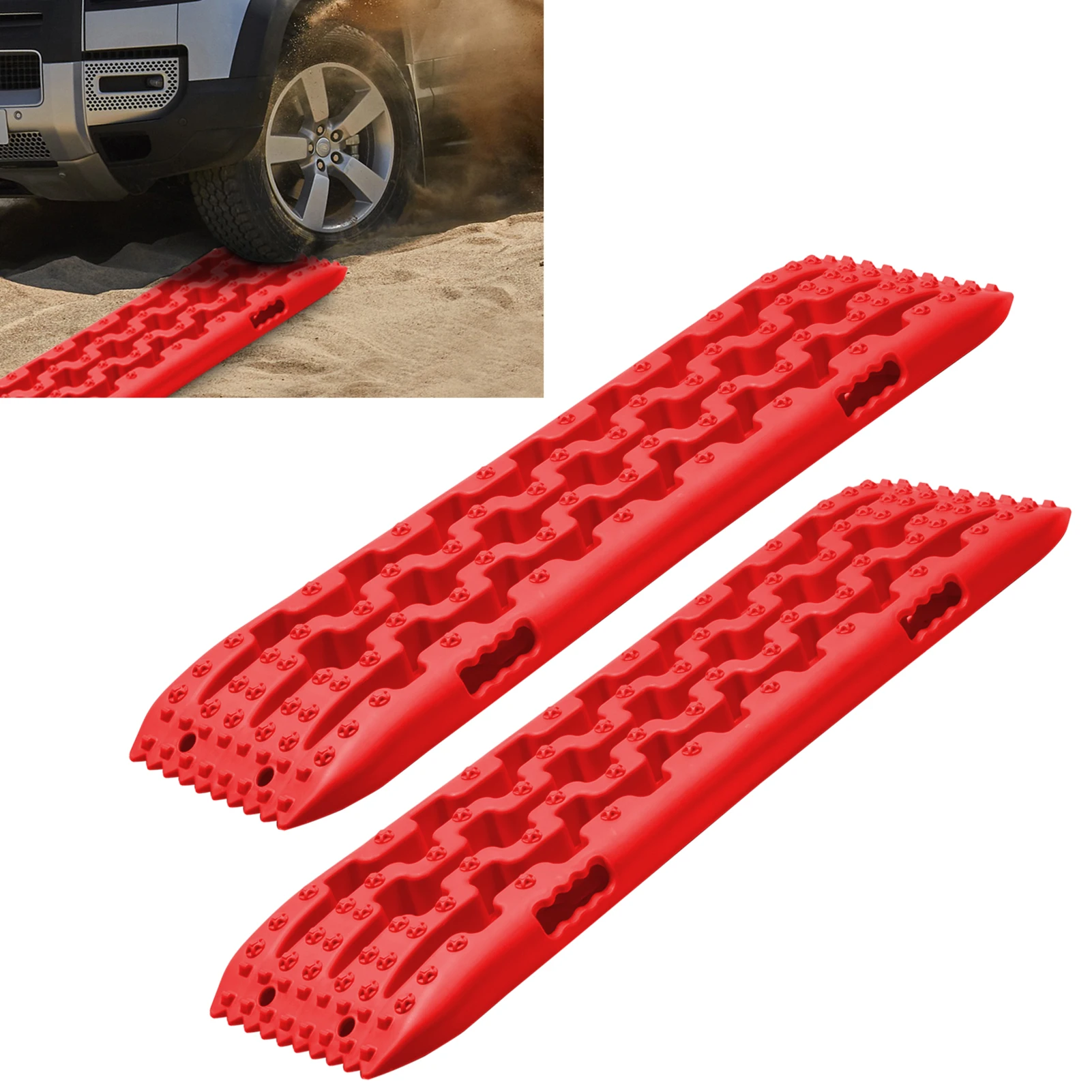 10T 2 Stück Traktionsbretter, Offroad-Bergungstrassen für Schlamm, Sand, Schnee, Reifen-Traktionsleiter für LKWs, SUVs, Jeeps & Wohnmobile – Detail 17
