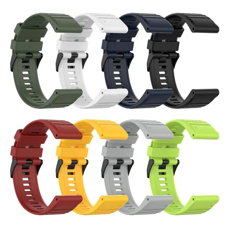 

26mm Quick Release Watchband For Garmin Fenix 6/Fenix 6 Pro Silicone Smartwatch Adjustable Replacement Strap Sports Bracelet