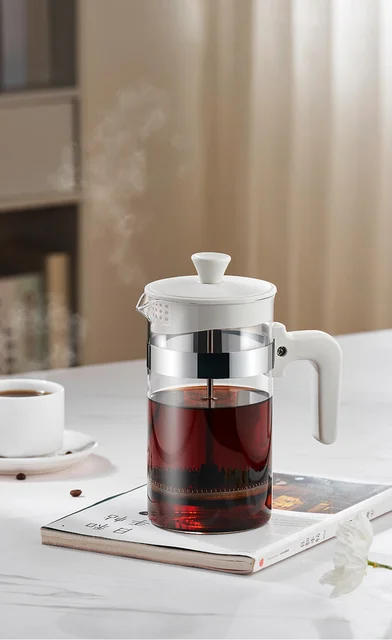 Simple French Press Coffee Pot Stainless Steel Glass Coffee Maker  Multifunctional Hand Punch Pot Coffee Accessories - AliExpress