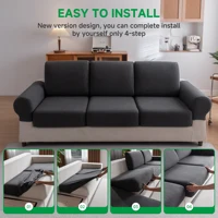 Juste extensible pour canapé et fauteuil 1/2/3/4 places, pour salon, imperméable, réglable, luxueuse, ensemble complet 3