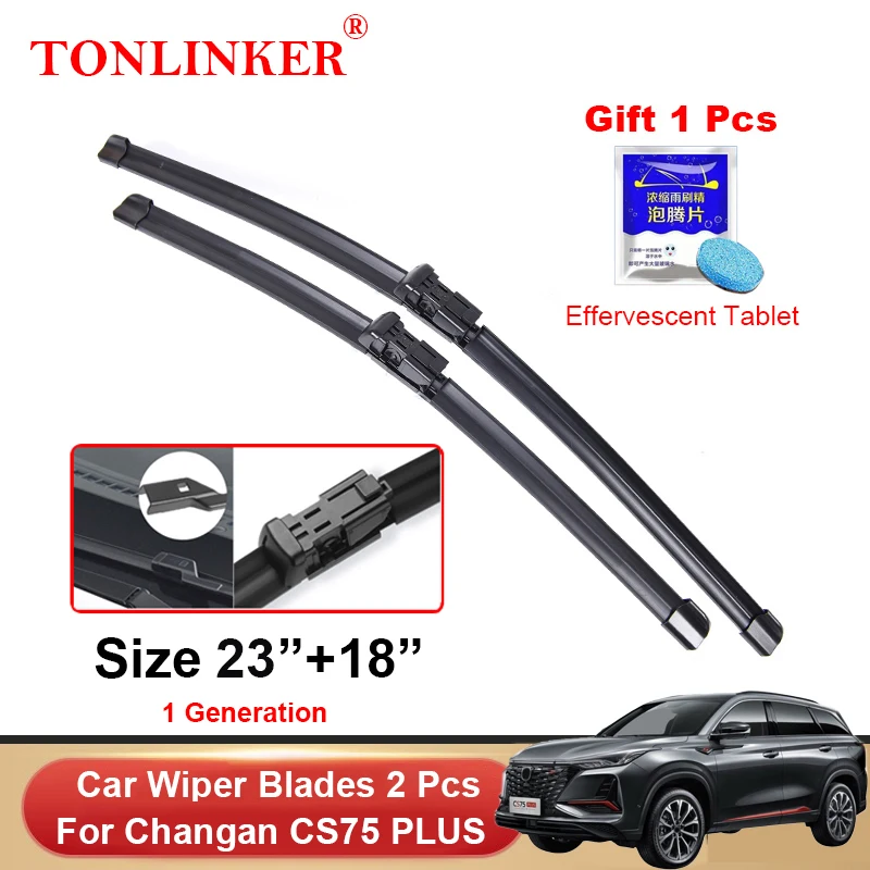 

TONLINKER Wiper Blades For Changan CS75 PLUS 1 GEN 2019-2022 Car Accessories Front Windscreen Wiper Blade Brushes Cutter Goods